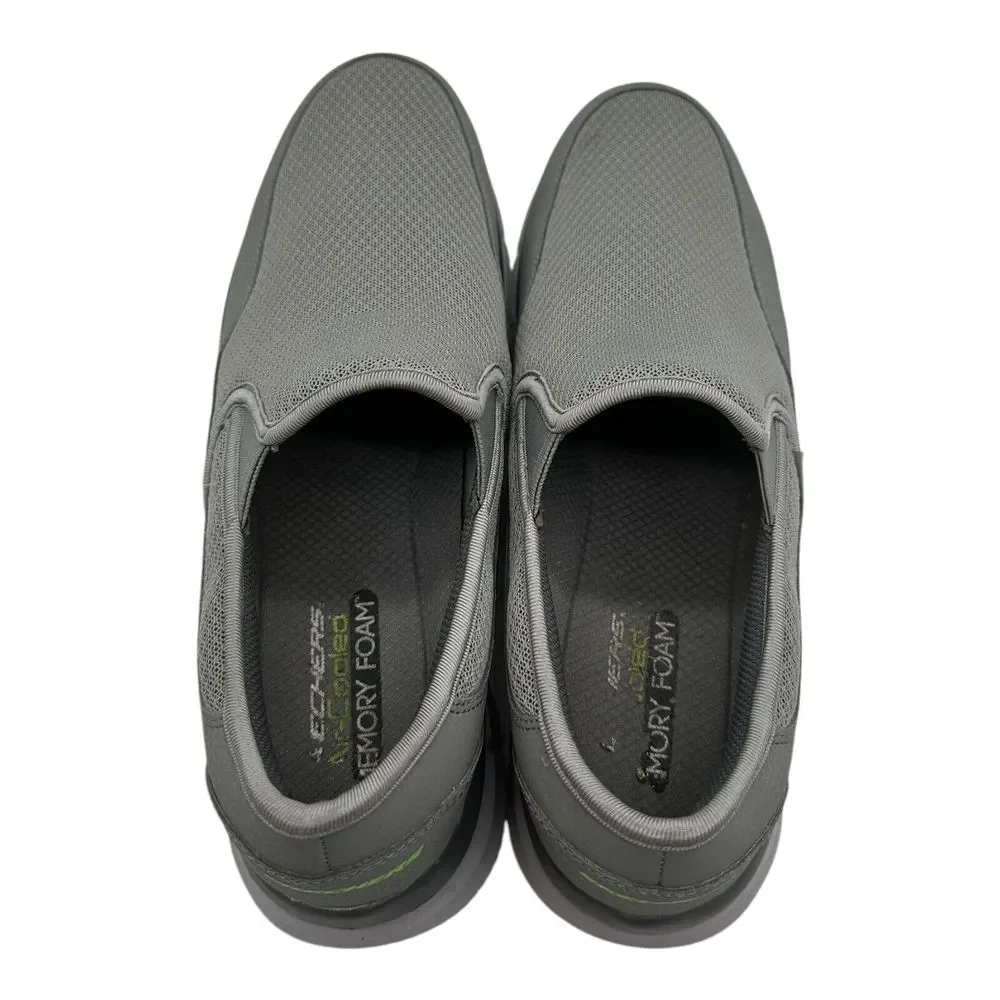 Skechers Equalizer Persistent Shoes‎ Mens 11 Grey Slip On Sneakers 59997S